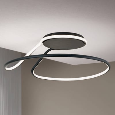 ORION LED plafondlamp Claire, zwart, dimbaar
