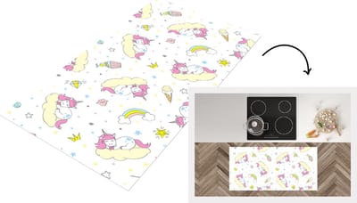 Keukenloper - Loper keuken - Eenhoorn - Patronen - Regenboog - 120x60 cm - Keukenloper vinyl