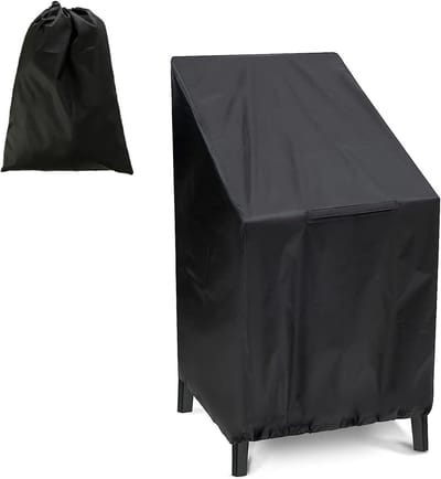 Tuinstoel Beschermhoes van 210D Oxford Stof, Waterdicht en Stofdicht, 65 x 65 x 120 cm, Voor Stapelstoelen en Balkonstoelen