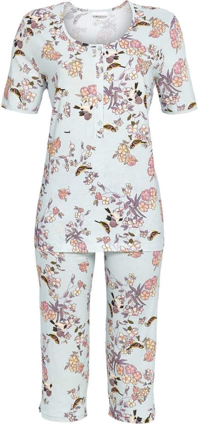 Ringella – Flowers Birds – Pyjama – 5211237 – Powder Blue – Maat 40