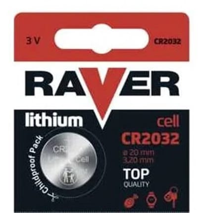 Raver Lithium Knoopcell Batterijen CR2032 - 3V - Per stuk