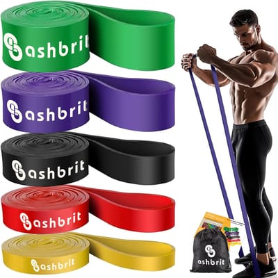 Ashbrit® Weerstandsbanden – Set van 5 Power Bands – 5 Weerstanden – Fitness Elastieken – Inclusief Draagtas