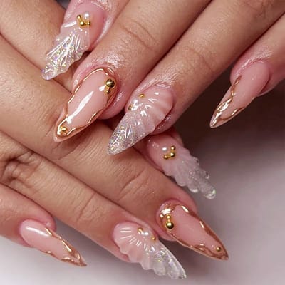 Dailygoods- Valse Nagels 24 Stuks - Amandelvormige Kunstnagels - Beige - ABS-Kunststof - Inclusief Houten Stok/Nagelvijl - Duurzame Pasvorm