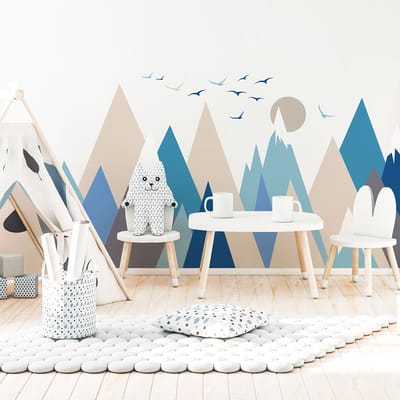Kinderstickers van Scandinavische bergen, Nicoka, 110 x 165 cm