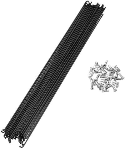 Dailygoods- Spaken 14G 285MM - Stalen Spaken - Upgrade Kit - 36 Stuks - Schokbestendig - Antivibratie - Zwart - Fietsvelg