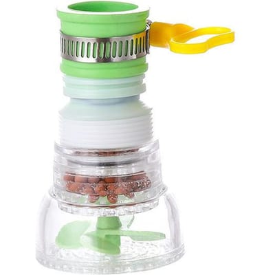 Filtre anti-éclaboussures pour robinet, Bec universel rotatif rétractable, Filtre économiseur d'eau pour lavabo de cuisine vert