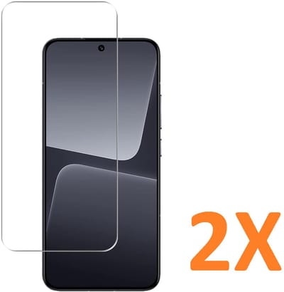 Glasplaatje Geschikt voor: Xiaomi 13 Lite - 2x Screenprotector - screen protector - glas - bescherm - beschermglas