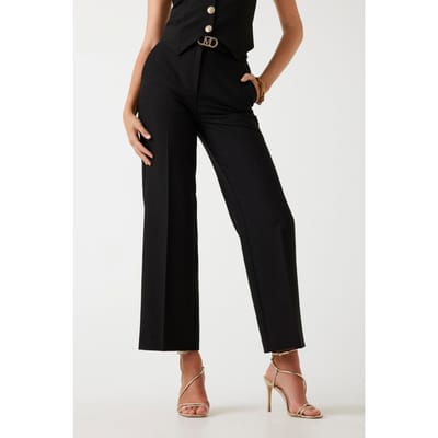 GUESS Marciano By  Celia Straight Pant Jet Black Taglia: 38/L30 | Pantaloni da completo Outlet | Donna | Nero