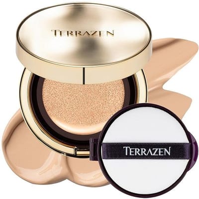 Terrazen, Cushion Finition Parfaite, Finition Radieuse, Fond de Teint Crème, 23, SPF 50+, 15 g