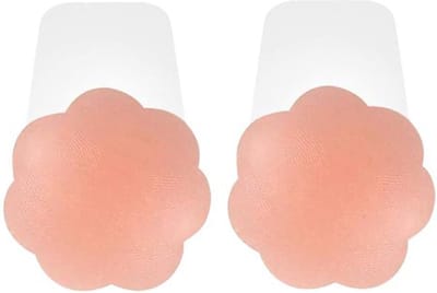 Teep Plak BH Push Up - Nipple Covers Siliconen – Tepelplakkers – Tepelstickers – Tepelbedekkers – Herbruikbaar - Beige – 8cm