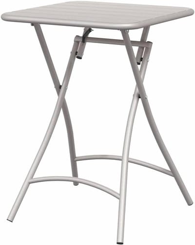 Klaptafel Vierkant - Buiten Tafel - Terras Gebruik - Opvouwbaar Staal - 55 x 55 cm - Beige