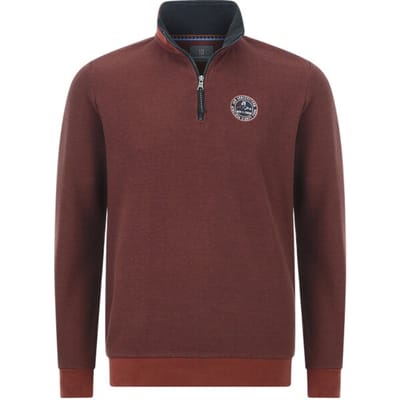 Jan Vanderstorm herren Sweatshirt - 60/62 - donkerrood - Plus Size