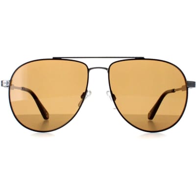 Ted Baker TB1691 Maeve 901 gunmetal met zwart geverfde rand bruine zonnebril