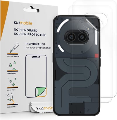 kwmobile 3x beschermfolie geschikt voor Nothing Phone 2a / Phone 2a Plus - Transparante bescherming voor achterkant smartphone