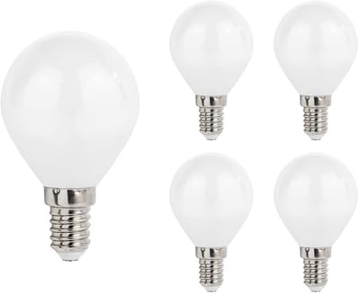Spectrum LED Kogellamp E14 - 5.5W - 230V - 610 Lumen - 2700K Warm Wit - Ø45mm - Voor Tafellamp, Nachtlampje of Wandlamp - 5 stuks