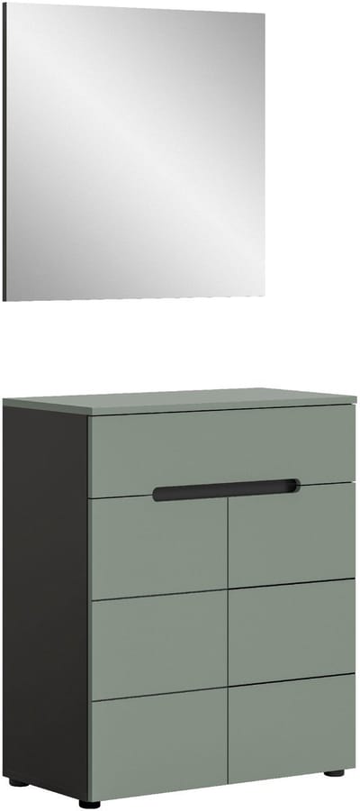 xonox.home Canu garderobecombinatie (B/H/D: 80x190x37 cm) in Smoke Green-imitatie