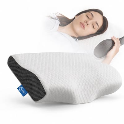 Solfit - Traagschuim Kussen - Memory Foam Kussen - Hoofdkussen Nekklachten - Orthopedisch Kussen - Geschikt voor Zij, Buik en Rug Slapers - (30 x 50 cm) - DERISILK Standard