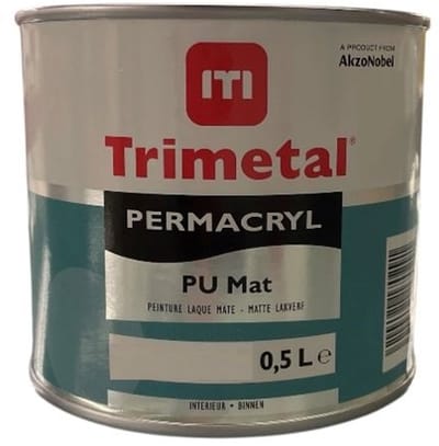 Trimetal Permacryl PU Mat - Wit - 0.5L