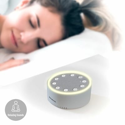 White Noise Machine - White Noise Machine Volwassen - White Noise - Witte Ruis - en 5 Geluiden - 2 lichtmodi - Timer - Oplaadbaar