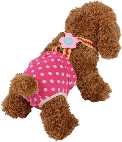 Honden Hygiënebroekjes - Sanitaire Broek - Loopsheid & Incontinentie - Wasbaar & Herbruikbaar - Maat XS - Rozerood