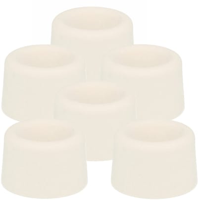 Benson Deurbuffers / deurstoppers rubbers - 6x - wit - 23 x 23 mm - met schroefbevestiging