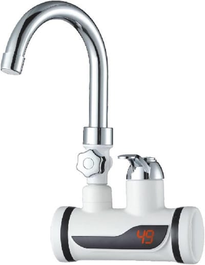 Elektrische Keukenboiler - Direct Warm Water - Snel Douchen - Energiebesparend Ontwerp - Zilverkleurig