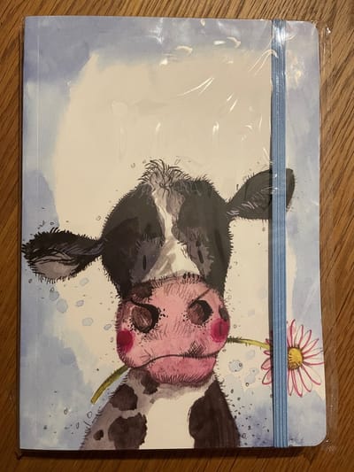 Alex Clark Large Chunky Notebook Cow And Daisy ~ A5 Notitieboek Koe