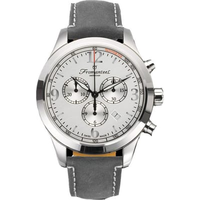 Refurbished Fromanteel Classic Silver 85-0304-015 Heren Horloge 42mm