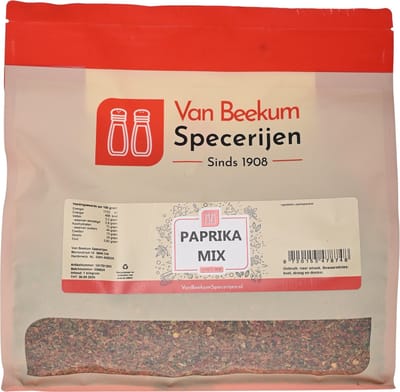 Van Beekum Specerijen - Paprika Mix - 1 KG (hersluitbare stazak)