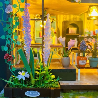 Bloemen huis - 3D Puzzel met Handleiding - DIY - Miniatuur Modelbouw Hout Kinderen en Volwassenen - Houten bouwpakket - Assemblr