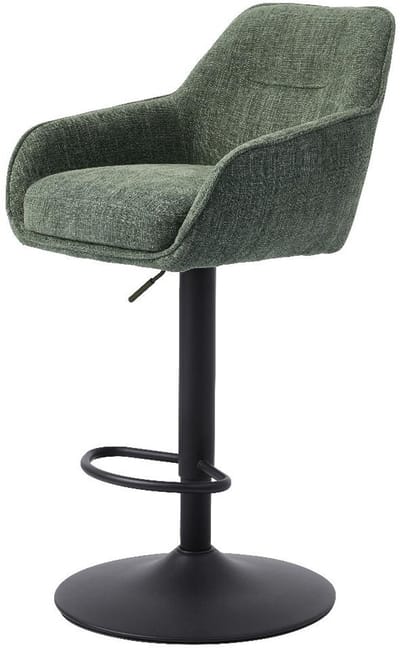 Nordic Home - Ellis verstelbare barstoel stof - groen
