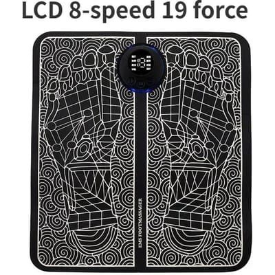Elektrische EMS Voetmassager Pad Elektrische Spierstimulatie Voetmassager USB Opladen Draagbaar Voeten Acupunctuurpunten Massage Mat gray