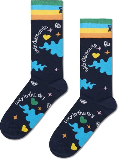 Happy Socks The Beatles Lucy In The Sky Sock - unisex sokken - navy - Unisex - Maat: 41 - 46