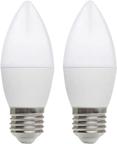 Kobi LED Lamp Kaarsvorm E27 8.5W - 806lm - 3000K - 230V - Voor Woonkamer, Plafondlamp of Wandverlichting - 2 stuks