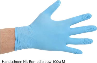 Romed Nitromed Handschoenen 100 stuks M Romed - Blauw - Nitril en Vinyl - Poedervrij en latexvrij