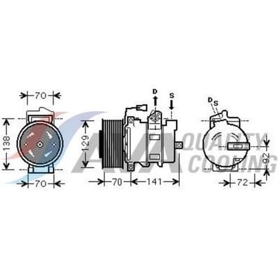 Airco-compressor HIGHWAY AUTOMOTIVE 45033003HW