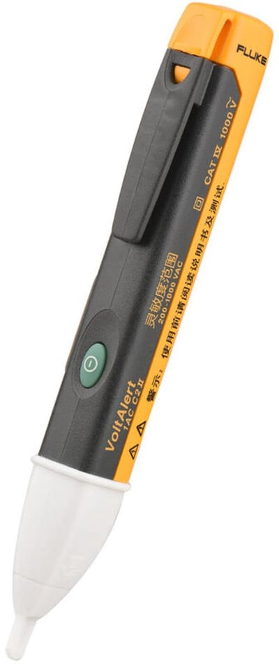 Geschikt voor FLUKE Mini draagbare elektrische testpen Contactloze spanningstester Hoge precisie spanningsdetector Tool 200~1000V AC spanningsdetectie Geluids- en lichtalarm, zwart en oranje