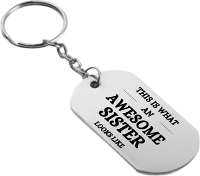 Akyol - dit is hoe een geweldige zus eruit ziet sleutelhanger - Zus - familie - cadeau - 54 x 29mm