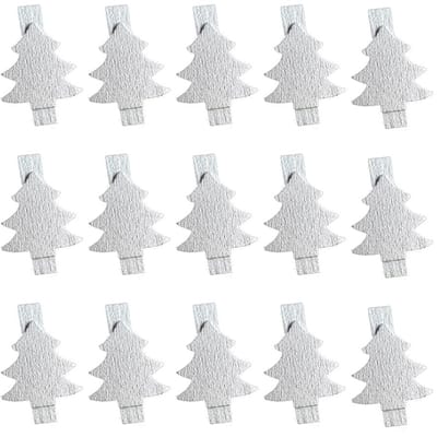 Dailygoods- Houten Wasknijpers 100 Stuks - Decoratieve Klemmen - Knijpers voor Fotomuren - Houten Knutselklemmen - Geschikt voor Feesten - Afmeting 3,5 cm