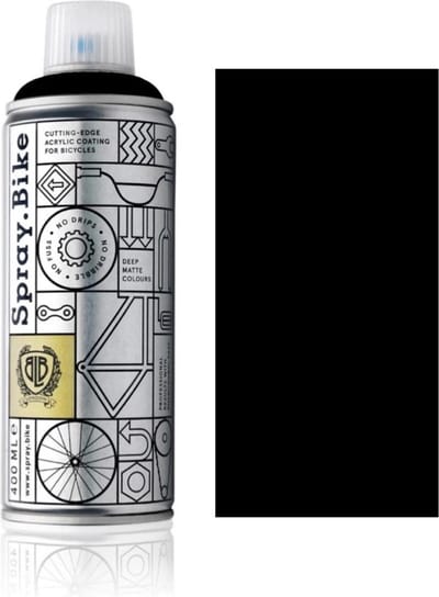 Spray.Bike Zwarte Fietsverf - London Collection 400ml Fiets Verf - Poedercoating voor fiets frames - Spuitbus verf