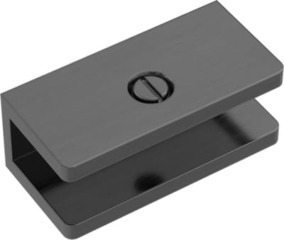 Owen & Fich Messing Glasklem Douchewand 10mm – Glasbeslag Rechte Klem Gun Metal (OFSH203GM)