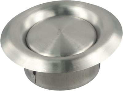 Ventilatie Rooster - Lucht Uitlaat - Luchtstroom Regelen - Verstelbaar Mechanisme - 100mm Diameter - Zilver