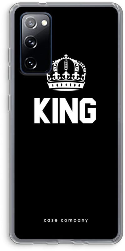 Case Company® - Hoesje geschikt voor Samsung Galaxy S20 FE / S20 FE 5G hoesje - King zwart - Soft Cover Telefoonhoesje - Bescherming aan alle Kanten en Schermrand