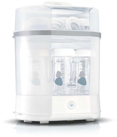 Chicco SterilNatural 3-in-1 Sterilisator - Steriliseert in 5 Minuten met Stoom | Tot 6 Flessen | 0m+