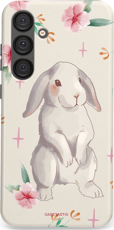 Casetastic Hoesje Geschikt voor Samsung S25 Plus - Stijlvolle Beschermende Duo-layer Case - Klein konijntje