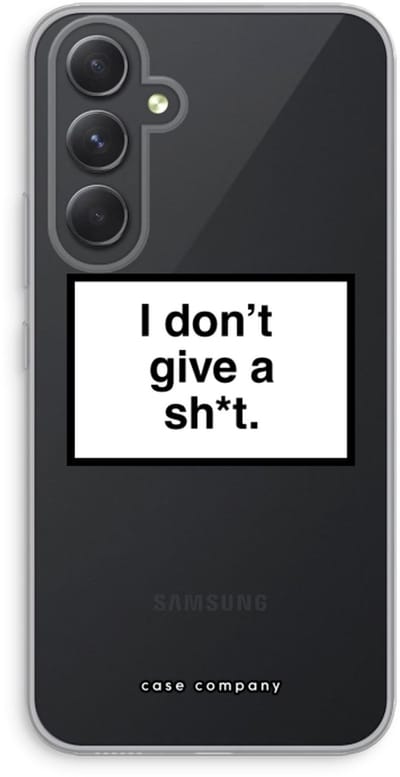 Case Company® - Hoesje geschikt voor Samsung Galaxy A54 hoesje - Don't give a shit - Soft Cover Telefoonhoesje - Bescherming aan alle Kanten en Schermrand