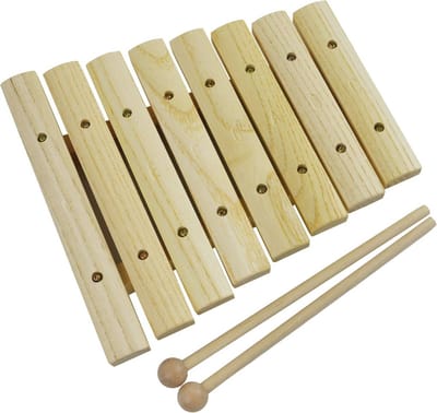Houten 8-noot xylofoon sopraan diatonisch met kloppers - C6 tot C7