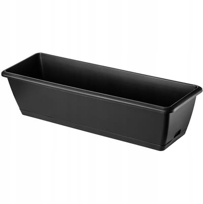 KADAX Wamat, 60 cm, antraciet, plantenbak van kunststof, weerbestendig en robuust, ideaal voor balkon, terras en vensterbank
