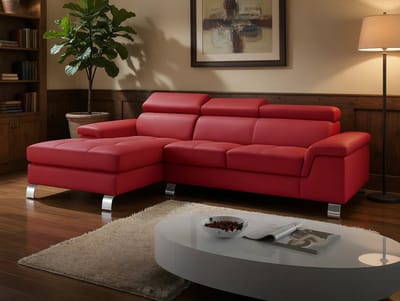 Hoekbank met slaapfunctie 260 × 165 × 93 cm – Lichtroze fluwelen hoekbank met opbergruimte, DL-systeem uittrekbaar bed 142 × 210 cm, 4-zits loungebank met chaise longue rechts – Velvet Comfort OVO ...