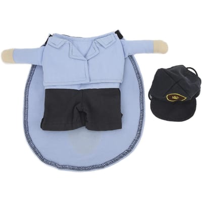Costume de facteur pour animal de compagnie Costumes doux et amusants Costume pour animal de compagnie avec casquette pour petits chiens et chatsXL M(for 4-6.5kg) gray